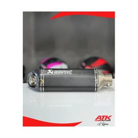Atk Akrapovic Tüp Universal Siyah Motosiklet Egzoz