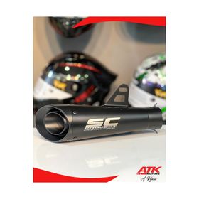 Atk Sc Project Tüp Universal Keskin Model Siyah Motosiklet Egzoz
