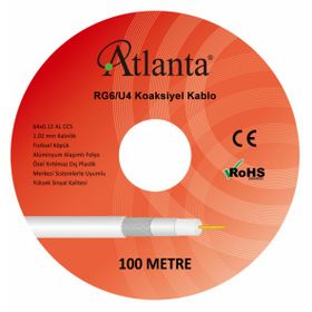 Atlanta RG6/U4 64 Tel 100 m CCS Anten Kablosu
