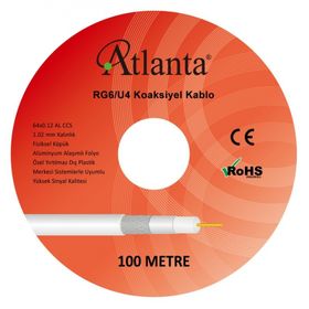 Atlanta RG6/U4 64 Tel 100 m CCS Anten Kablosu