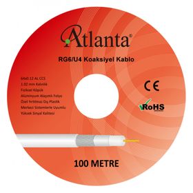 Atlanta RG6/U4 64 Tel 100 m CCS Anten Kablosu