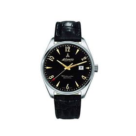 Atlantic 51651.41.65G Siyah Deri Erkek Kol Saati