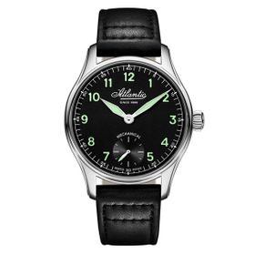 Atlantic 52952.41.63 Siyah Deri Erkek Kol Saati