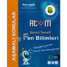 Atom 8. Sınıf Fen Bilimleri Aşamalı Sorular-Artı Zeka Yayınları