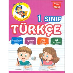 Atom Karınca Yayınları - 1. Sınıf Türkçe Soru Bankası
