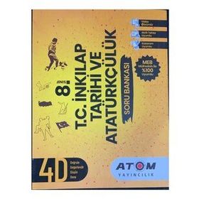 Atom Yayıncılık Atom 8. Sınıf T.c. Inkılap Tarihi ve Atatürkçülük Soru Bankası