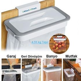 Attach A Trash Kapaklı Çöp Poşeti Tutucu Aparat