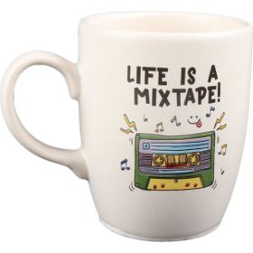 Attach Beyaz Mix Tape Baskılı Kupa