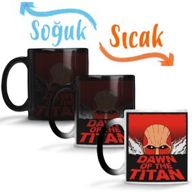 Attack on Titan Dawn Of the Titan Sihirli Porselen Kupa