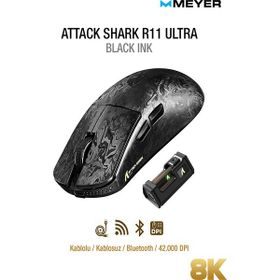 Attack Shark R11 Ultra Karbon Fiber Şarjlı Kablolu/Kablosuz Gaming Mouse