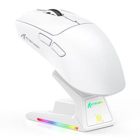 Attack Shark X1 Beyaz Şarj İstasyonlu Kablolu/Kablosuz Dokunmatik Gaming Mouse