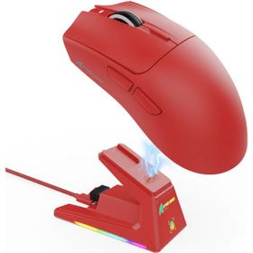 Attack Shark X1 Kırmızı Şarj İstasyonlu Kablolu/Kablosuz Dokunmatik Gaming Mouse