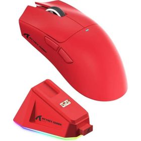 Attack Shark X1 Kırmızı Şarj İstasyonlu Kablolu/Kablosuz Dokunmatik Gaming Mouse