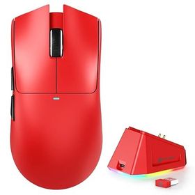 Attack Shark X11 Kırmızı Şarj İstasyonlu Optik Kablolu/Kablosuz Gaming Mouse