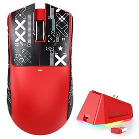 Attack Shark X11 Kırmızı Şarj İstasyonlu Optik Kablolu/Kablosuz Gaming Mouse