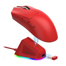 Attack Shark X11 Kırmızı Şarj İstasyonlu Optik Kablolu/Kablosuz Gaming Mouse