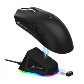 Attack Shark X11 Siyah Şarj İstasyonlu Optik Kablolu/Kablosuz Gaming Mouse
