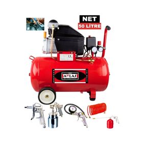 Attlas 50 Lt 2 Hp Monofaze Kompresör + 5 Parça Set