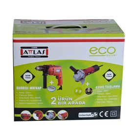 Attlas Eco 2'li Matkap ve Taşlama Seti