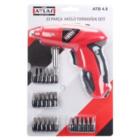Attlas TR204 Atb 4.8v 25 Parça Metal Kutu Şarjlı Tornavida Seti