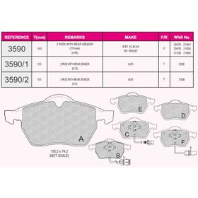 Audi A100 1992/1995 Ön Fren Balatası