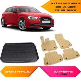 Audi A3 2013 Sonrası 3D Havuzlu Paspas