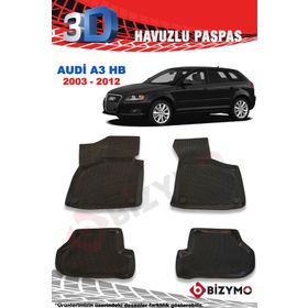 Audi A3 Hb 2003-2012 Premium 3D Havuzlu Oto Paspas Bizymo