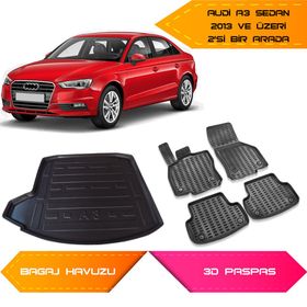 Audi A3 HB 2006-2012 Sonrası 3D Bagaj Havuzu