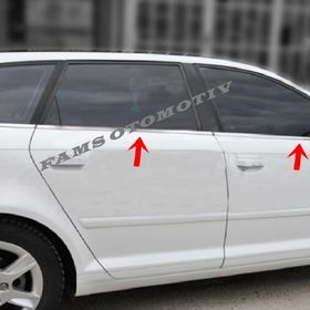 Audi A3 P.Çelik 2005-2012 6 Parça Krom Cam Çıtası