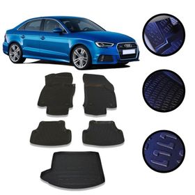 Audi A3 Sedan 2013-2021 Arası Havuzlu Oto Paspas ve Bagaj Set