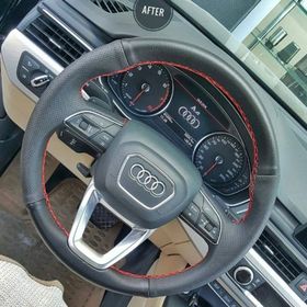 Audi A4 16-18 Uyumlu Araca Özel Deri Direksiyon Kılıfı