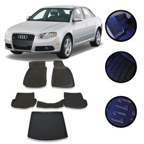 Audi A4 2007-2014 Profesyonel Havuzlu 4D Gri Oto Paspası