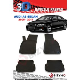 Audi A6 Sedan 2005-2011 Premium 3D Bej Havuzlu Oto Paspas Bizymo