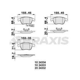 Audi Q3 2012/2014 Ön Fren Balatası