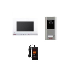 Audio 001461A 7 inç Bus Plus Beyaz Mekanik Butonlu Görüntülü Villa Set