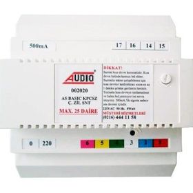 Audio 002020 AS 202 Kapıcısız Çift Zilli 2 Melodili Santral