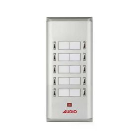 Audio 004851 10'lu K Basic Serisi Yan Sıra Çift Butonlu Zil Paneli