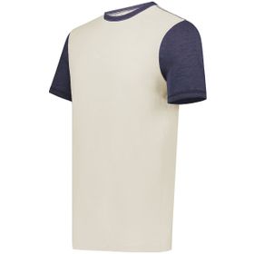 Augusta Sportswear Gameday Vintage Ringer Beyaz Lacivert Erkek T-shirt