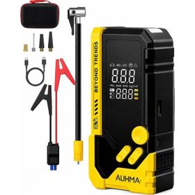 Auhma A8844 10.000Mah Powerbank Led Fener 150 Psı Sarı Akü Takviye Cihazı Hava Kompresörü