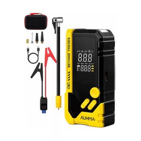 Auhma A8844 10.000Mah Powerbank Led Fener 150 Psı Sarı Akü Takviye Cihazı Hava Kompresörü