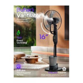 Auhma ACFN01 16 inç 5 Bıçaklı 2.8 lt Kapasiteli Buharlı Güçlü Vantilatör