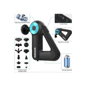 Auhma AMG8 12 Başlıklı Çok Fonksiyonlu Profesyonel Masaj Tabancası