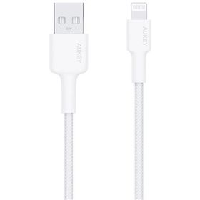 Aukey CB-BAL7-WH 0.9 mt Naylon Örgülü USB-A Lightning Kablosu