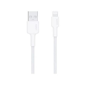 Aukey CB-BAL7-WH 0.9 mt Naylon Örgülü USB-A Lightning Kablosu