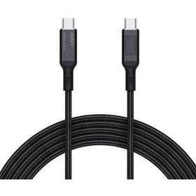 Aukey CB-MCC102-BK 1.8 mt 100W Naylon Örgülü 5A 480 Mbps Type-C to Type-C LCD Ekranlı Kablo
