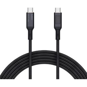 Aukey CB-MCC102-BK 1.8 mt 100W Naylon Örgülü 5A 480 Mbps Type-C to Type-C LCD Ekranlı Kablo
