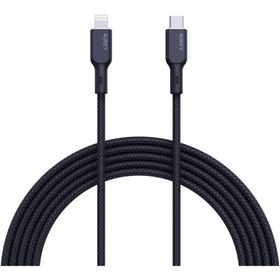 Aukey CB-NCL1-BK 1.8 mt Naylon Örgülü 3A 480 Mbps Type-C Lightning Kablosu