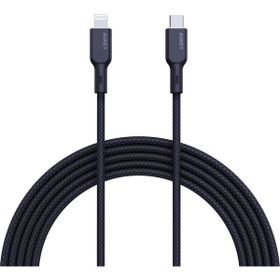 Aukey CB-NCL1-BK 1.8 mt Naylon Örgülü 3A 480 Mbps Type-C Lightning Kablosu