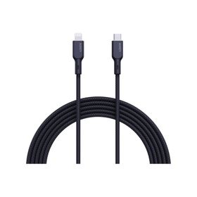 Aukey CB-NCL1-BK 1.8 mt Naylon Örgülü 3A 480 Mbps Type-C Lightning Kablosu