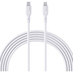 Aukey CB-NCL1-WH 1.8 mt Naylon Örgülü 3A 480 Mbps Type-C Lightning Kablosu